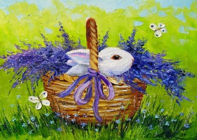 Rabbit in lavender