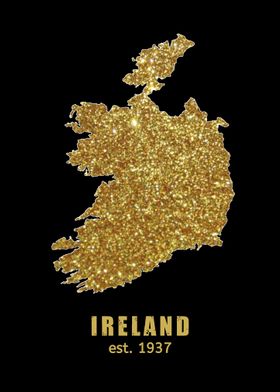 Ireland gold map