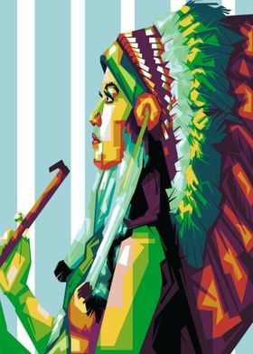 Apache Girl in WPAP