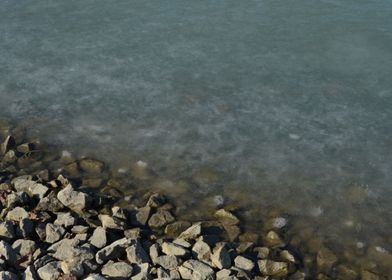 Frozen Lake Shore