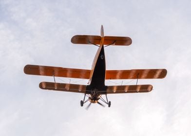 Plane flying in the sunset