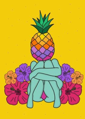 Colorful pineapple babe 