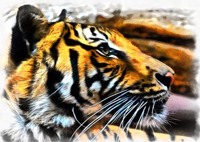 Tiger in Profile