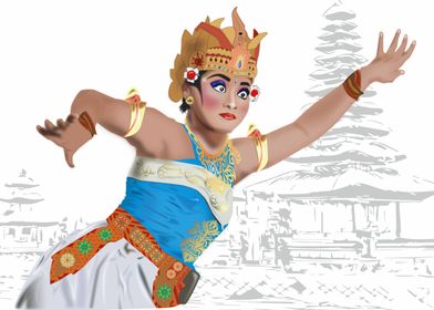 Bali Dancer Digital Art