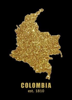 Colombia gold map