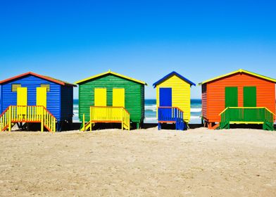 Colourful Beach Cubicles