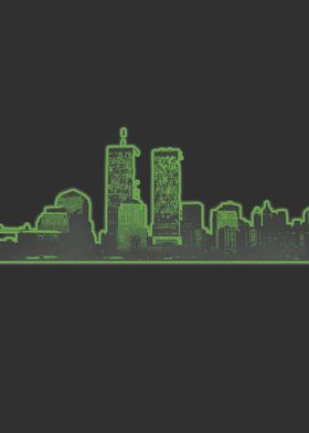 Green 2d cityscape