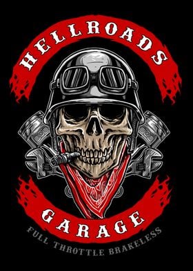 biker skull logo