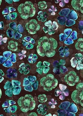 Watercolor Clover Pattern