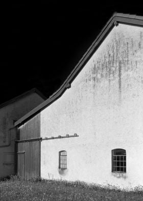 Black and White Barn