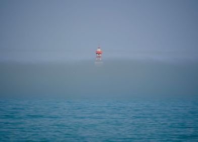 Lighthouse in extreme fog