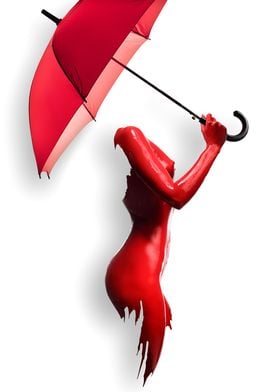 Red Paint Body Umbrella