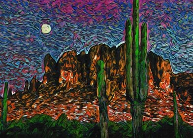 Arizona Cactus Desert Art