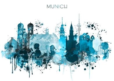 Munich Germany Skyline