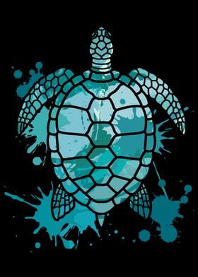 Colored Sea Turtle