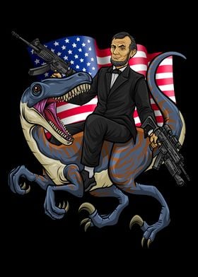 Lincoln Rides A Dinosaur