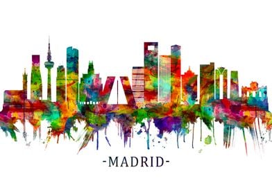 Madrid Spain Skyline