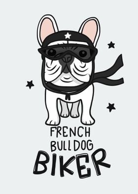 French Bulldog biker