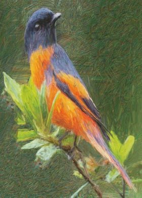 Beautiful painting of bird