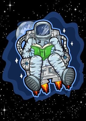 Astronaut Reads A Book