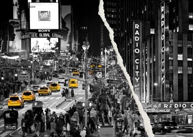 Times Square BW