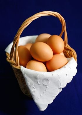 Eggs in a basket