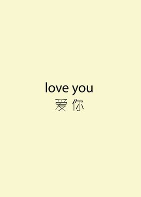 love you in chinese