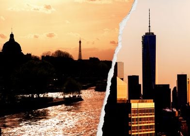 Paris NYC Shadows Sunsets