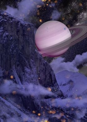 The moon of Saturn' Poster by TeranDG | Displate
