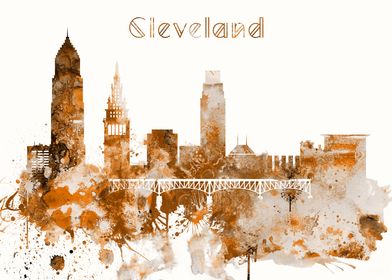 Cleveland Ohio Skyline 