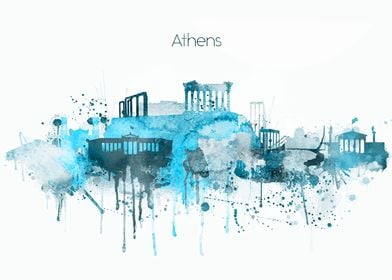 Athens Greece Skyline