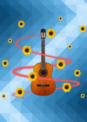 Floral guitar