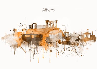 Athens Greece Skyline