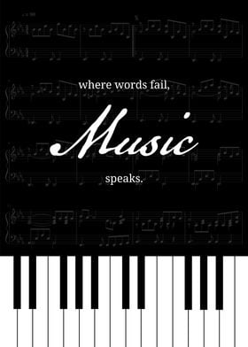 Where words fail music