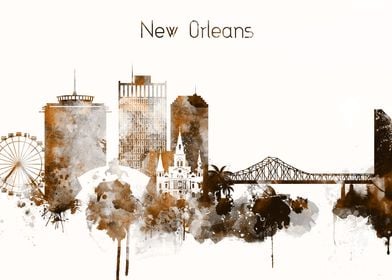 New Orleans LA Skyline 