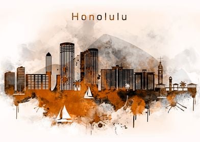 Honolulu Hawaii Skyline 