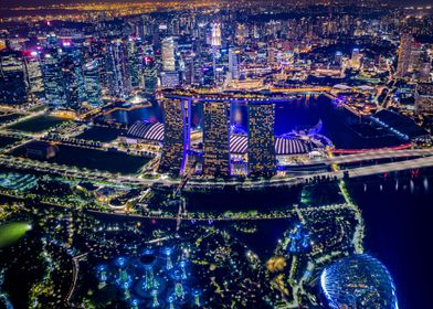 Aerial of Singapore