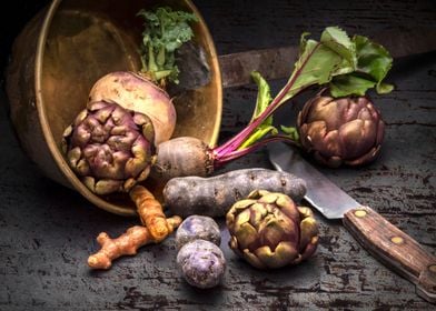 stillife with artichokes