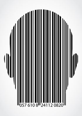 barcode human head