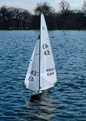 Model Boat on Round Pond