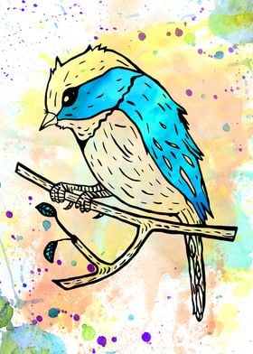 Artsy Bird Watercolor