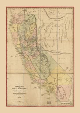 California Map 1851