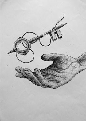 Hand and Key