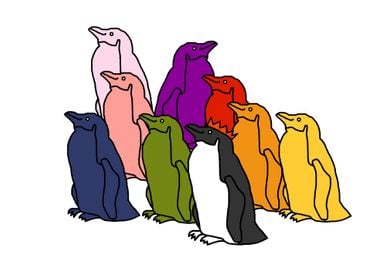 Full Colour Penguin Party