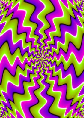 Colorful spin illusion