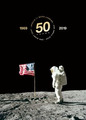 Moon Landing 50th Flag