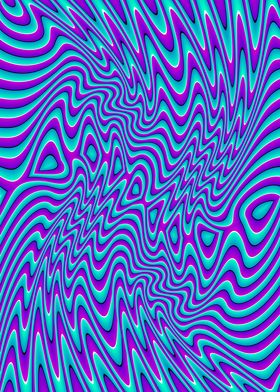 Wavy blue illusion