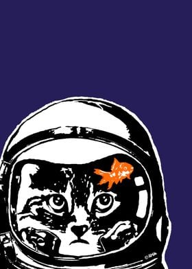 Space cat and the goldfish