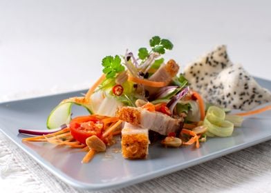 thai crispy pork salad 3