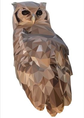 Low Poly Night Owl